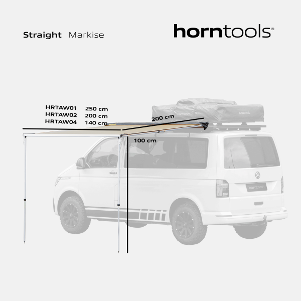 horntools Markise Straight 2.5 x 2.0m