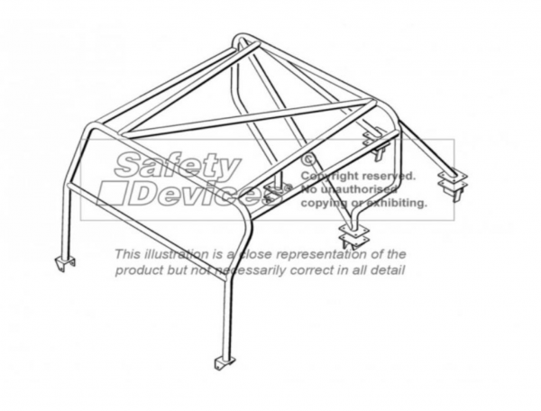 Defender 90 (Truck Cab / Cabrio) externer Überrollkäfig
