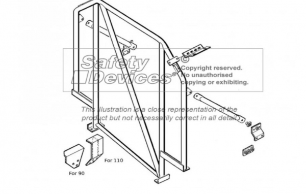 Single Hoop Überrollkäfig Defender 90 Hard Top / CSW - ohne Diagonale / für Fahrzeuge mit Dachhimmel